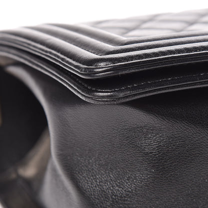 Chanel Lambskin Quilted Medium Boy Flap Black 13 of 16
