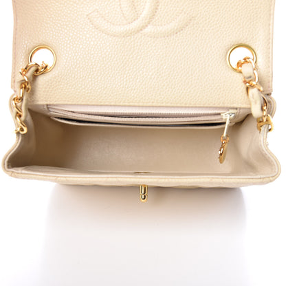 Chanel Caviar Quilted Mini Square Flap Light Beige 5 of 10