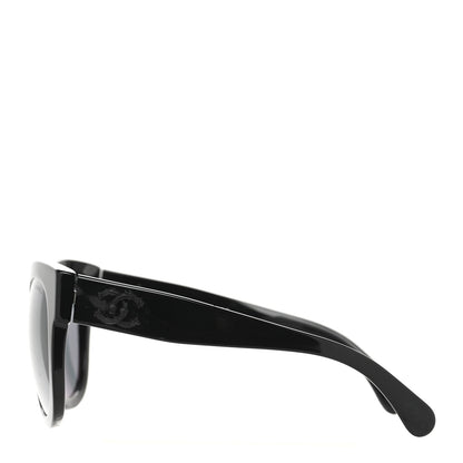 Chanel Acetate Butterfly Signature CC Sunglasses 5358 Black 3 of 8