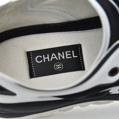 Chanel Mesh Lycra Thermoplastic Mens Sneakers 46 Black White 6 of 16