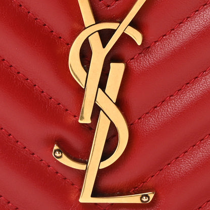 Saint Laurent Calfskin Matelasse Monogram Lou Camera Bag Eros Red 8 of 10