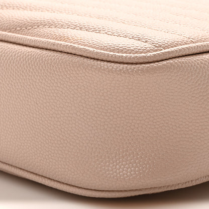 Saint Laurent Grain De Poudre Matelasse Monogram Mini Lou Camera Bag Marble Pink 10 of 10