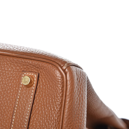 Hermes Taurillon Clemence Birkin 35 Gold 26 of 32