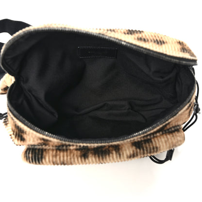 Saint Laurent Corduroy Leopard Print Belt Bag Beige Black 5 of 8