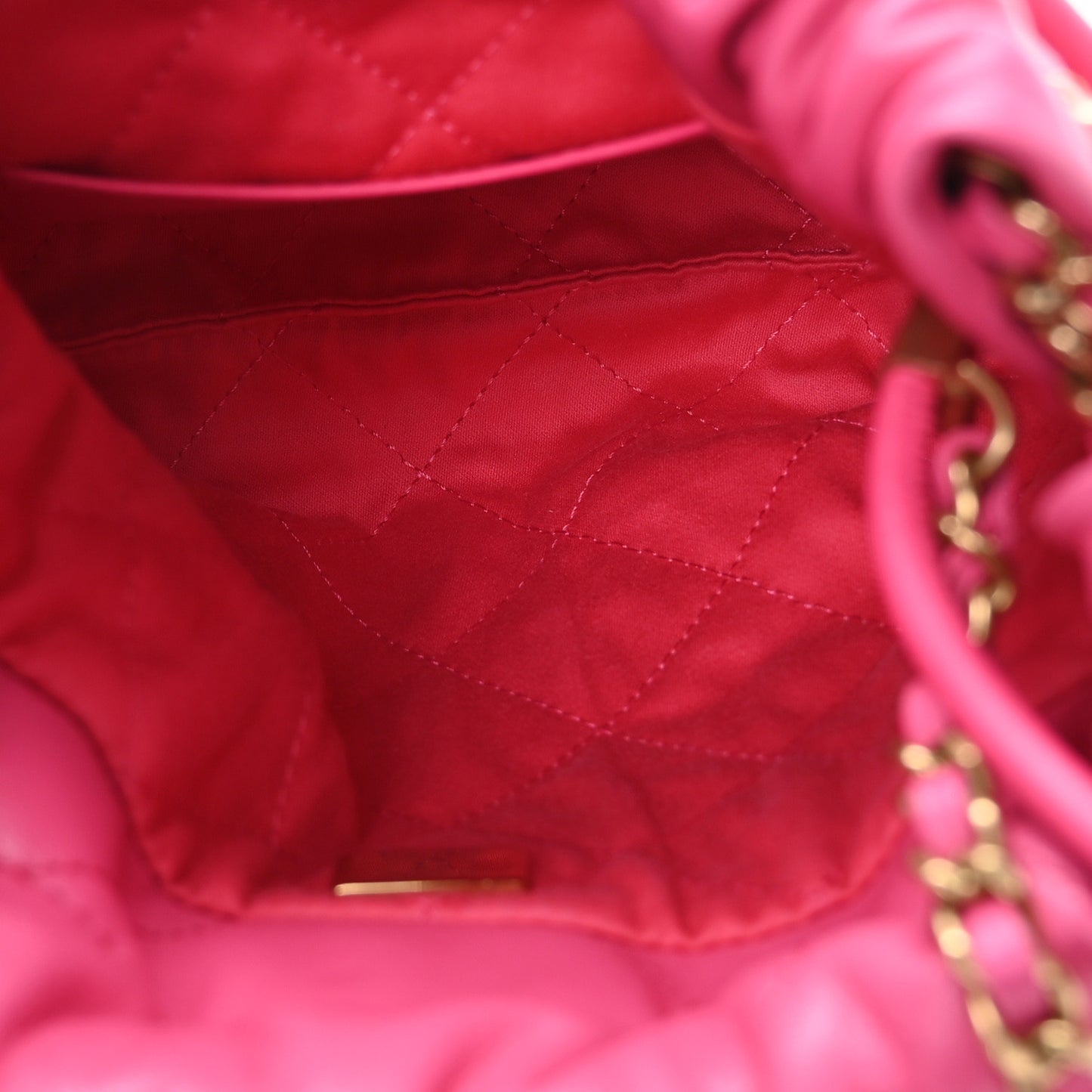 Shiny Calfskin Quilted Mini Chanel 22 Pink
