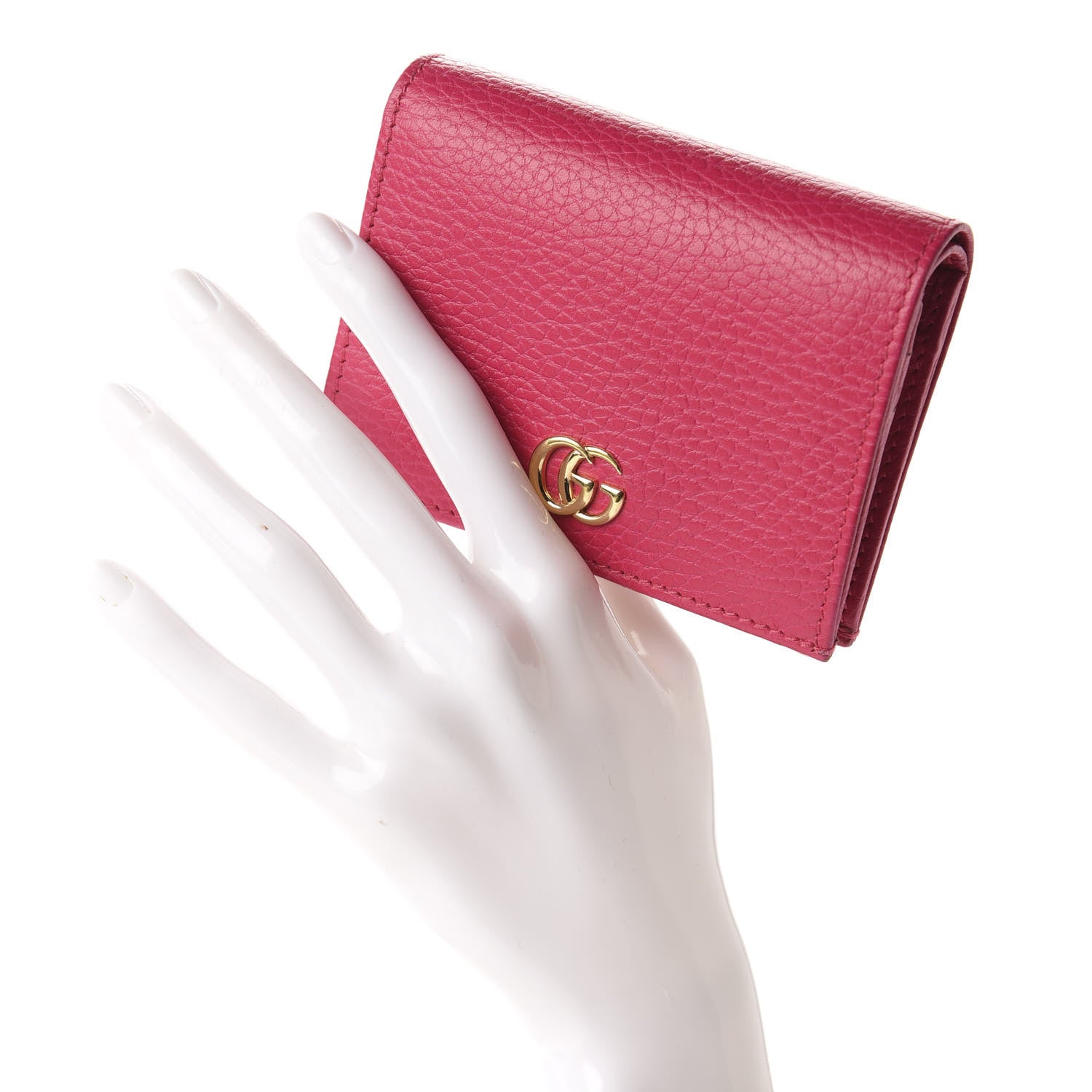 Gucci Dollar Calfskin GG Marmont Card Case Box Pink 2 of 8