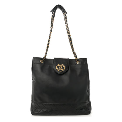 Chanel Lambskin Quilted Shopping Tote Black 1 of 17