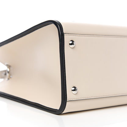 Fendi Vitello Century Opaco F is Fendi Bi-Color Regular Runaway Satchel Camelia Black 7 of 8