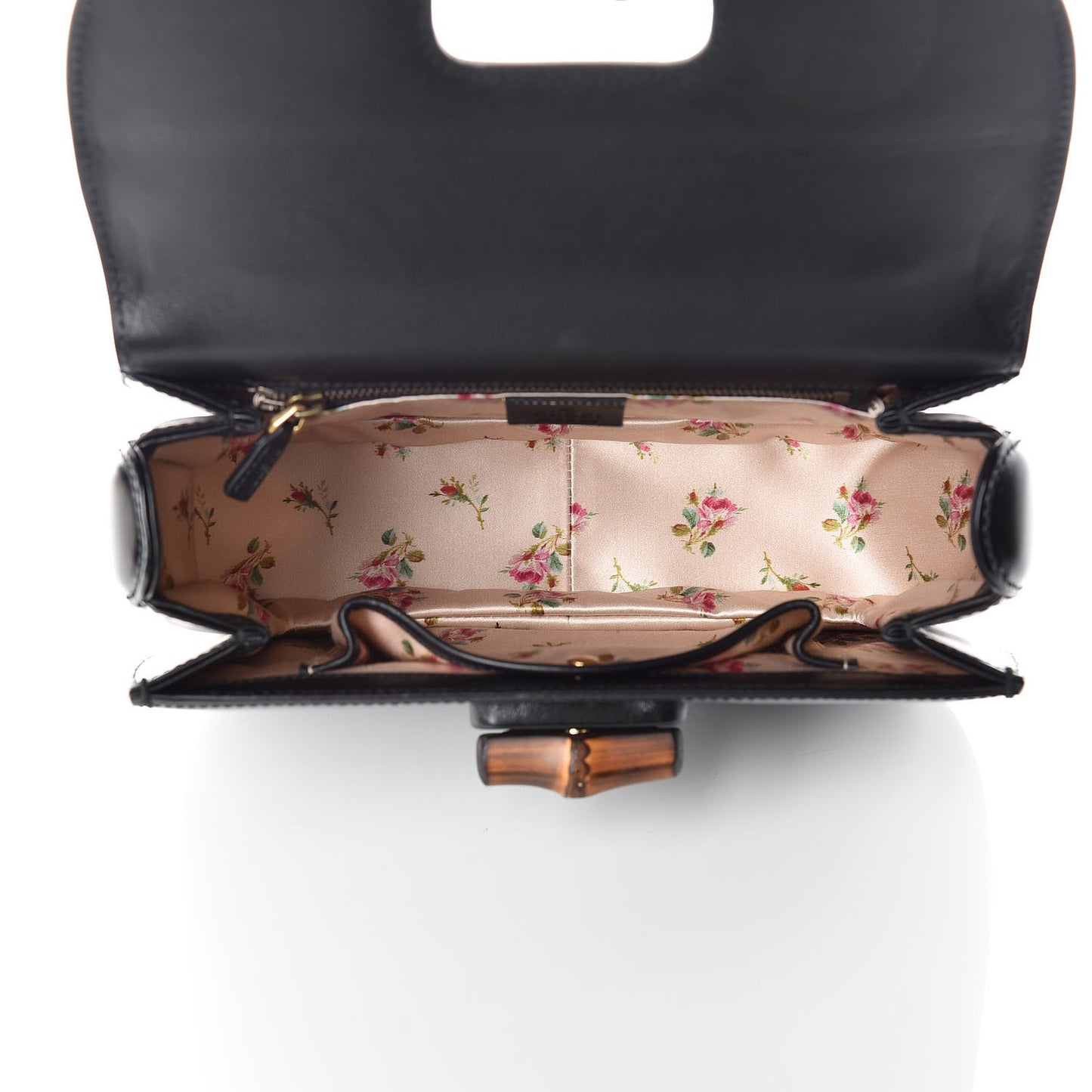 Calfskin Plexiglass Medium Classic 2 Top Handle Bag Black