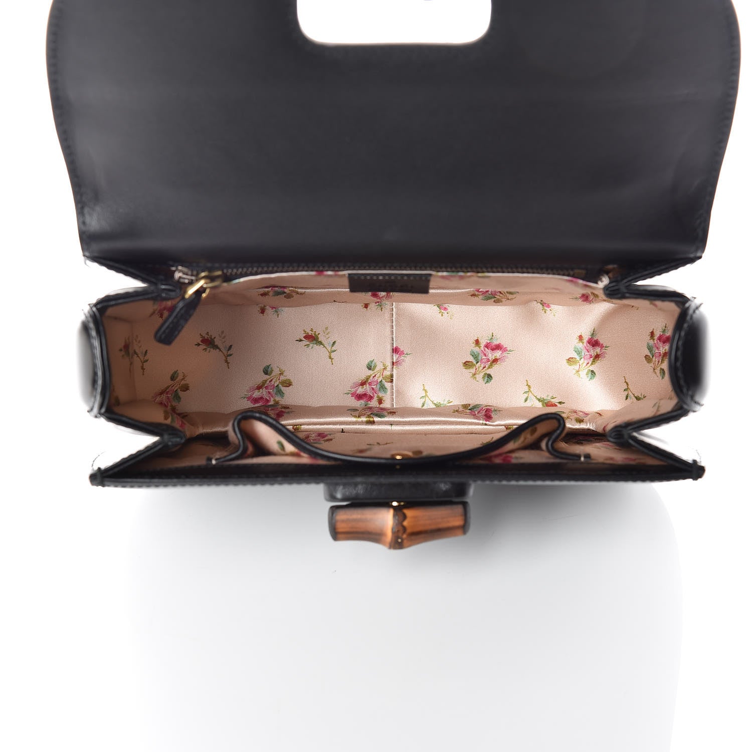 Gucci Calfskin Plexiglass Medium Classic 2 Top Handle Bag Black 7 of 9