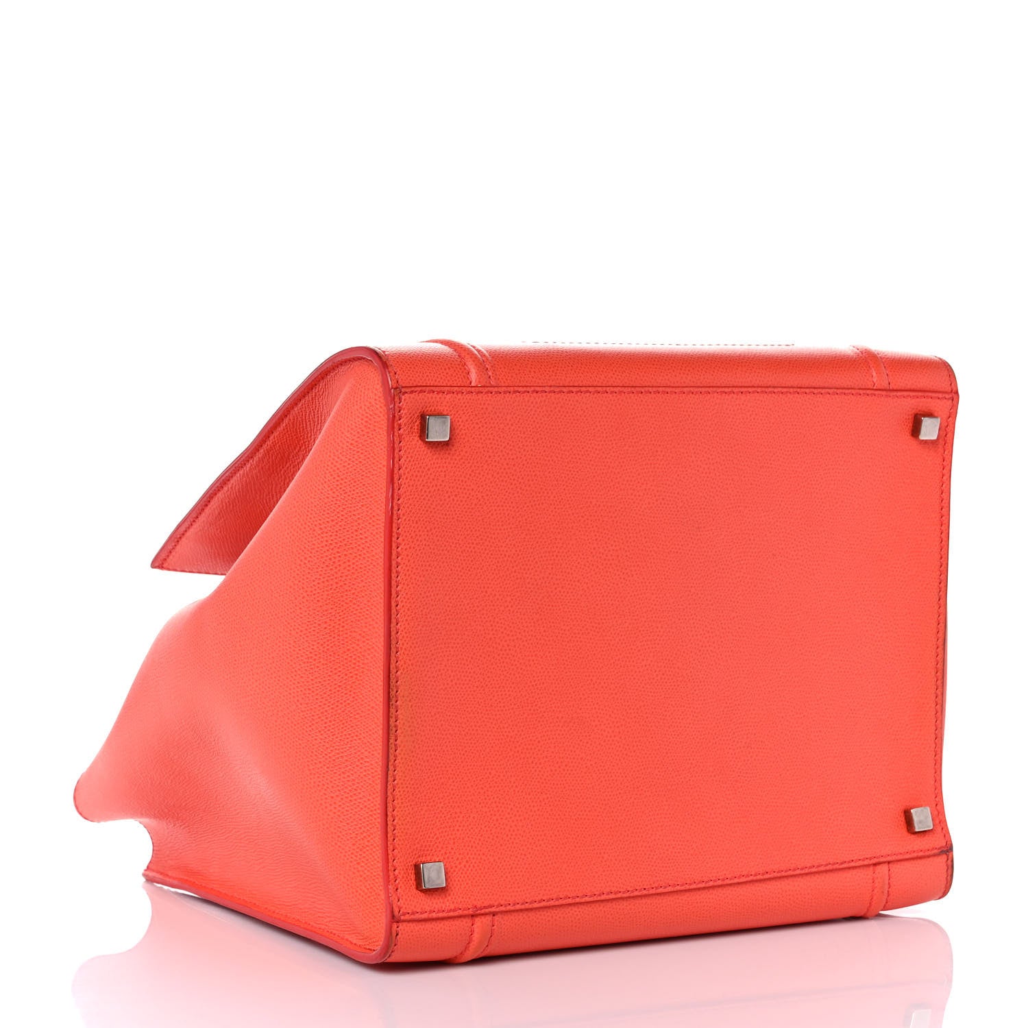 Celine Grained Calfskin Medium Phantom Luggage Coral 4 of 13