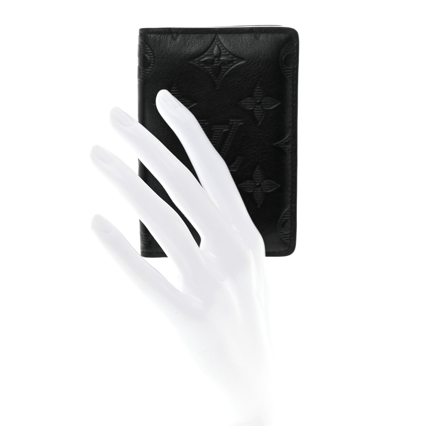 Calfskin Monogram Shadow Pocket Organizer Black