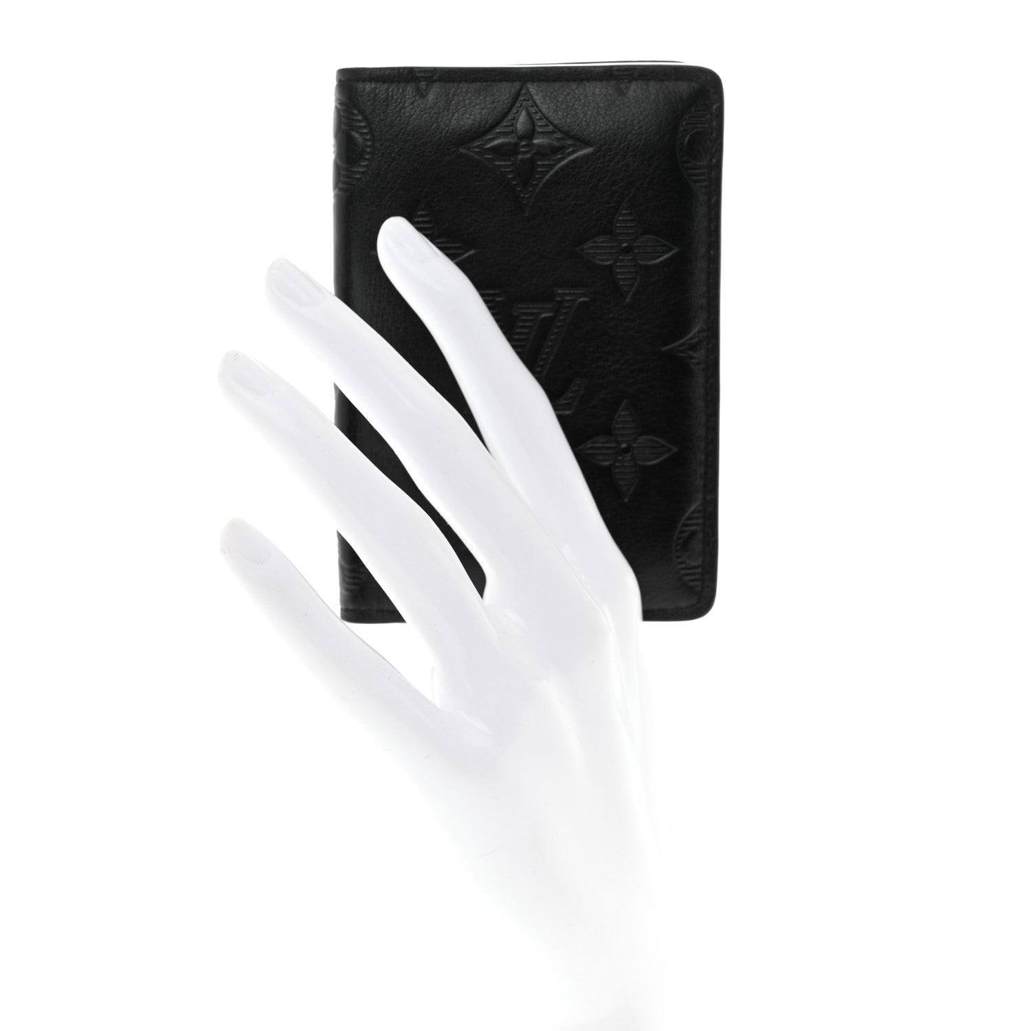 Louis Vuitton Calfskin Monogram Shadow Pocket Organizer Black 2 of 7