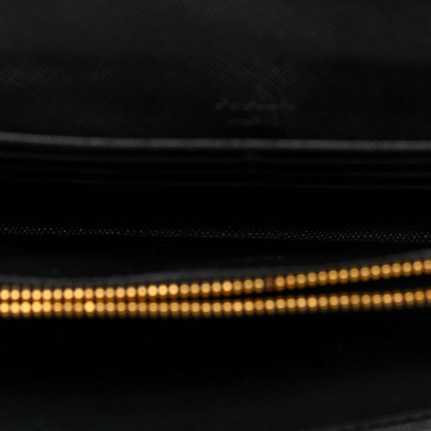 Prada Saffiano Metal Continental Flap Wallet Black 5 of 6
