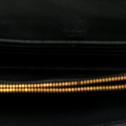 Prada Saffiano Metal Continental Flap Wallet Black 5 of 6