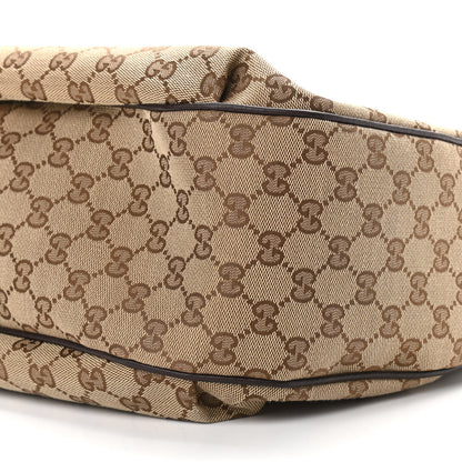 Gucci Monogram Web Medium Dressage Hobo Dark Brown 10 of 13