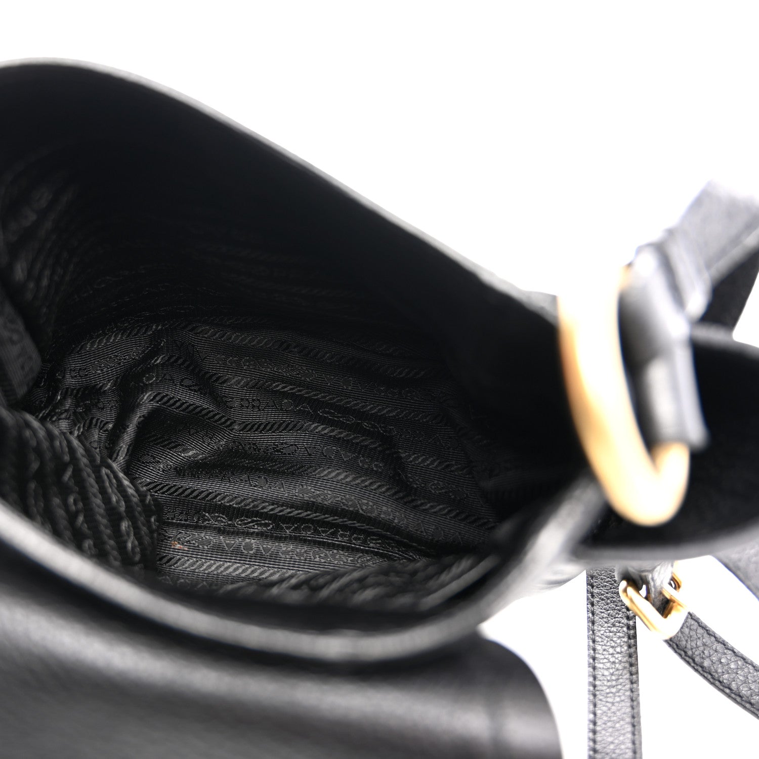 Prada Vitello Daino Crossbody Bag Black 4 of 13