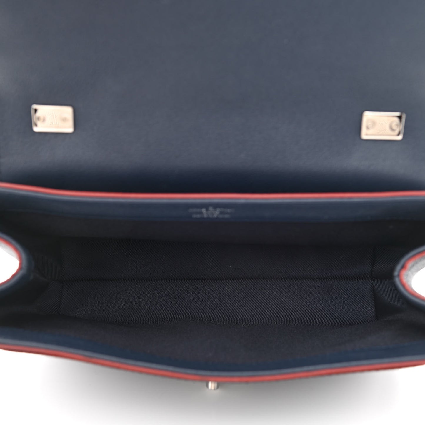 Calfskin Lockme II Chain Bag BB Marine Rouge