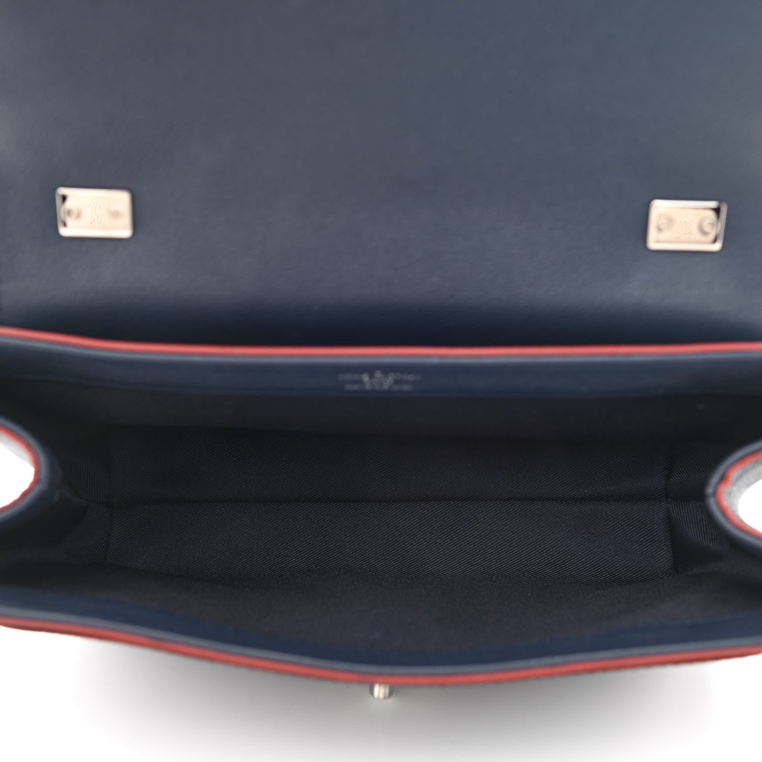 Louis Vuitton Calfskin Lockme II Chain Bag BB Marine Rouge 5 of 9