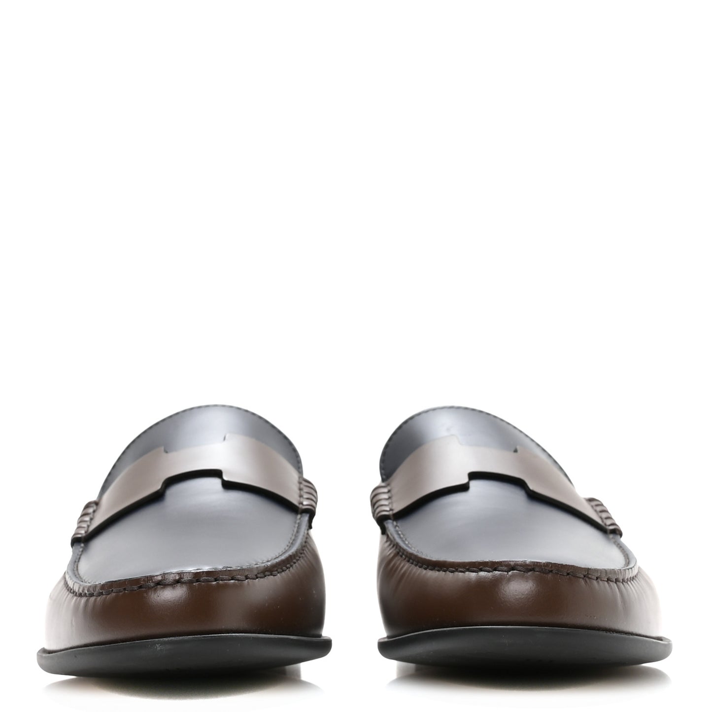 Calfskin Mens Duke Loafer 42 Marron Ebene Marine