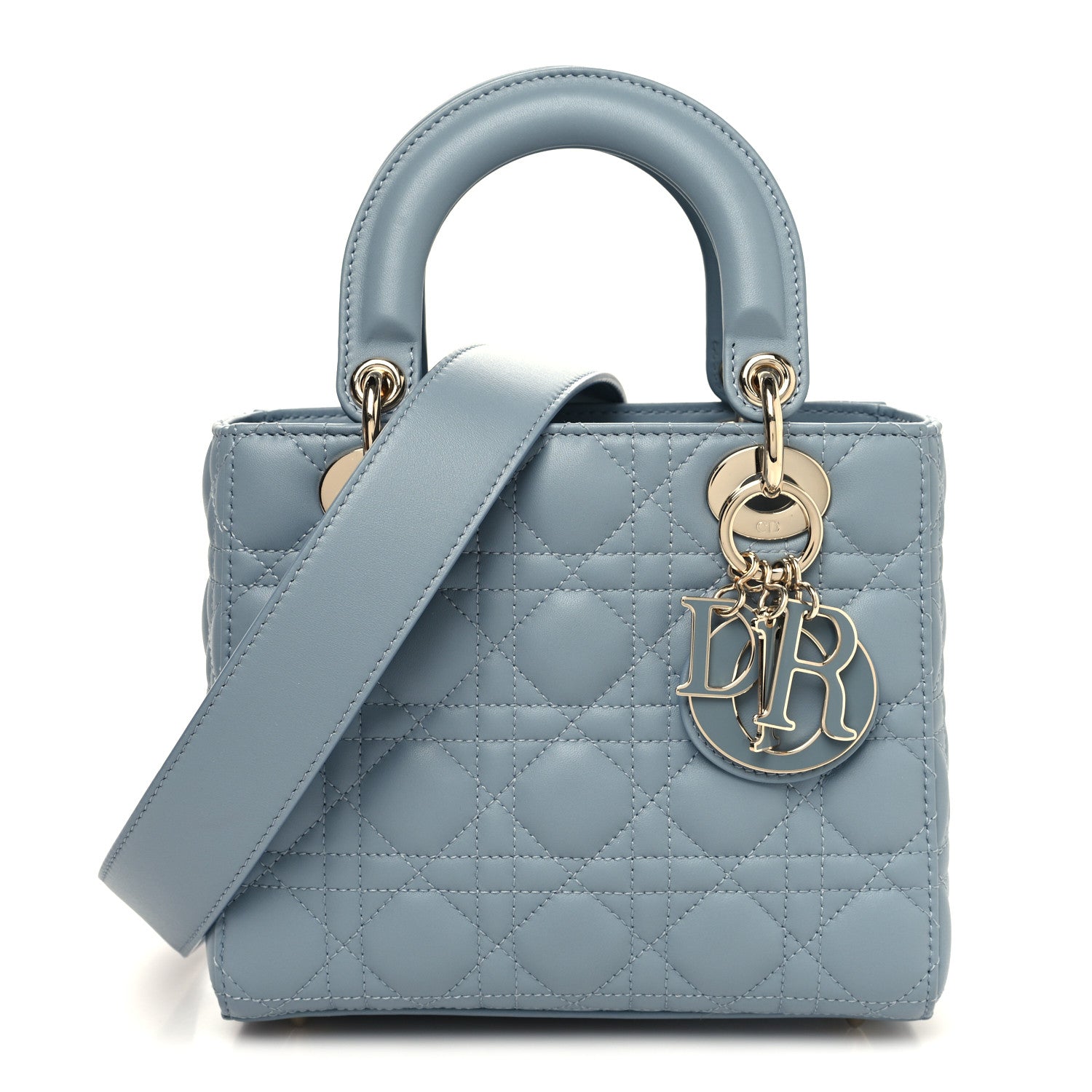 Christian Dior Lambskin Cannage Small My ABCDior Lady Dior Cloud Blue 1 of 10