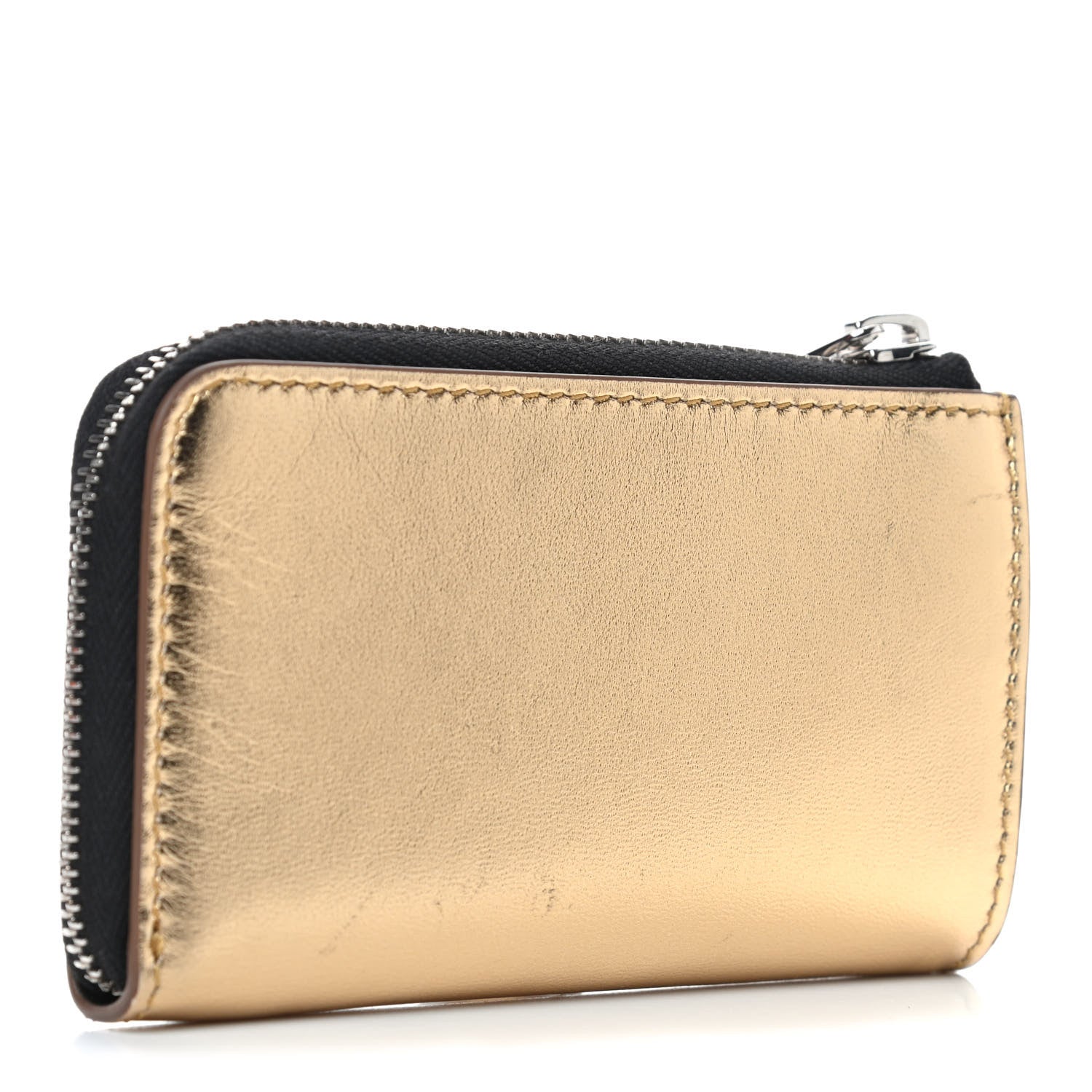 Tom Ford Metallic Sheepskin Key Pouch Gold 2 of 4