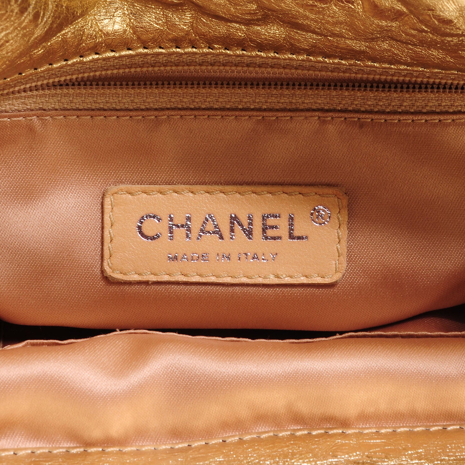 Chanel Metallic Perforated Lambskin Hollywood Hobo Gold 6 of 7