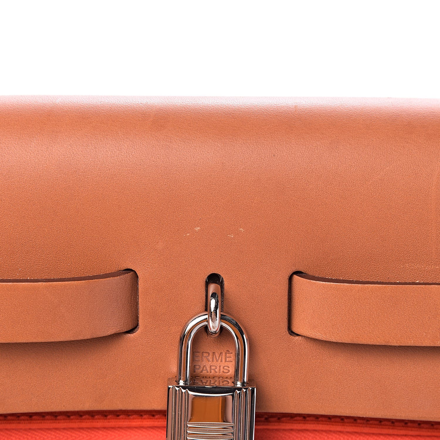 Hermes Vache Hunter Toile Herbag Zip 31 PM Capucine Fauve 10 of 24