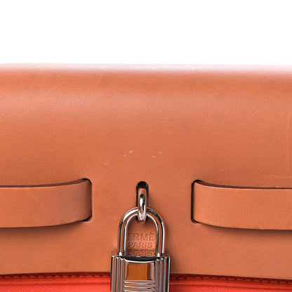 Hermes Vache Hunter Toile Herbag Zip 31 PM Capucine Fauve 10 of 24