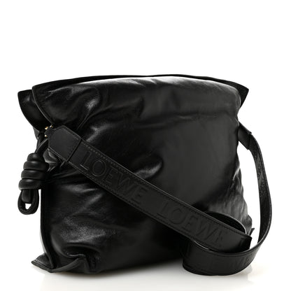 Loewe Shiny Nappa Lambskin Puffer Flamenco Knot Clutch Black 3 of 10
