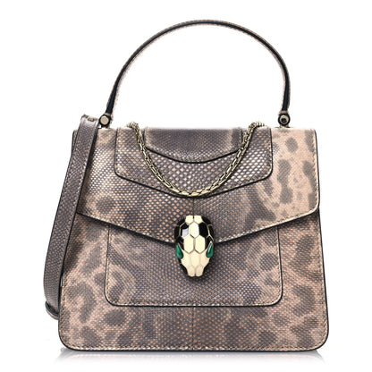 Bulgari Shiny Karung Serpenti Forever Top Handle Brown 1 of 12