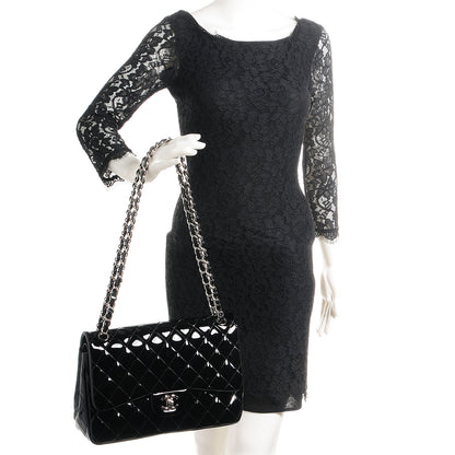 Chanel Patent Jumbo Double Flap Black 2 of 8