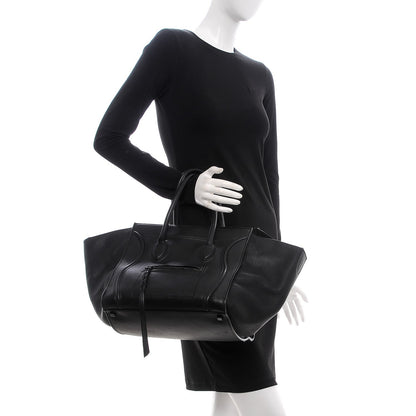 Celine Supple Calfskin Medium Phantom Luggage Black 2 of 15