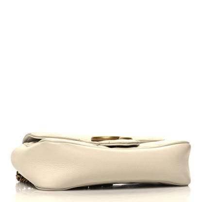 Gucci Calfskin Matelasse Super Mini GG Marmont Shoulder Bag White 4 of 10
