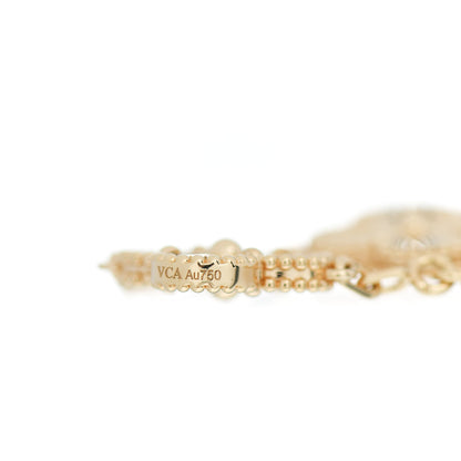 Van Cleef & Arpels 18K Yellow Gold 5 Motifs Guilloche Vintage Alhambra Bracelet 4 of 5
