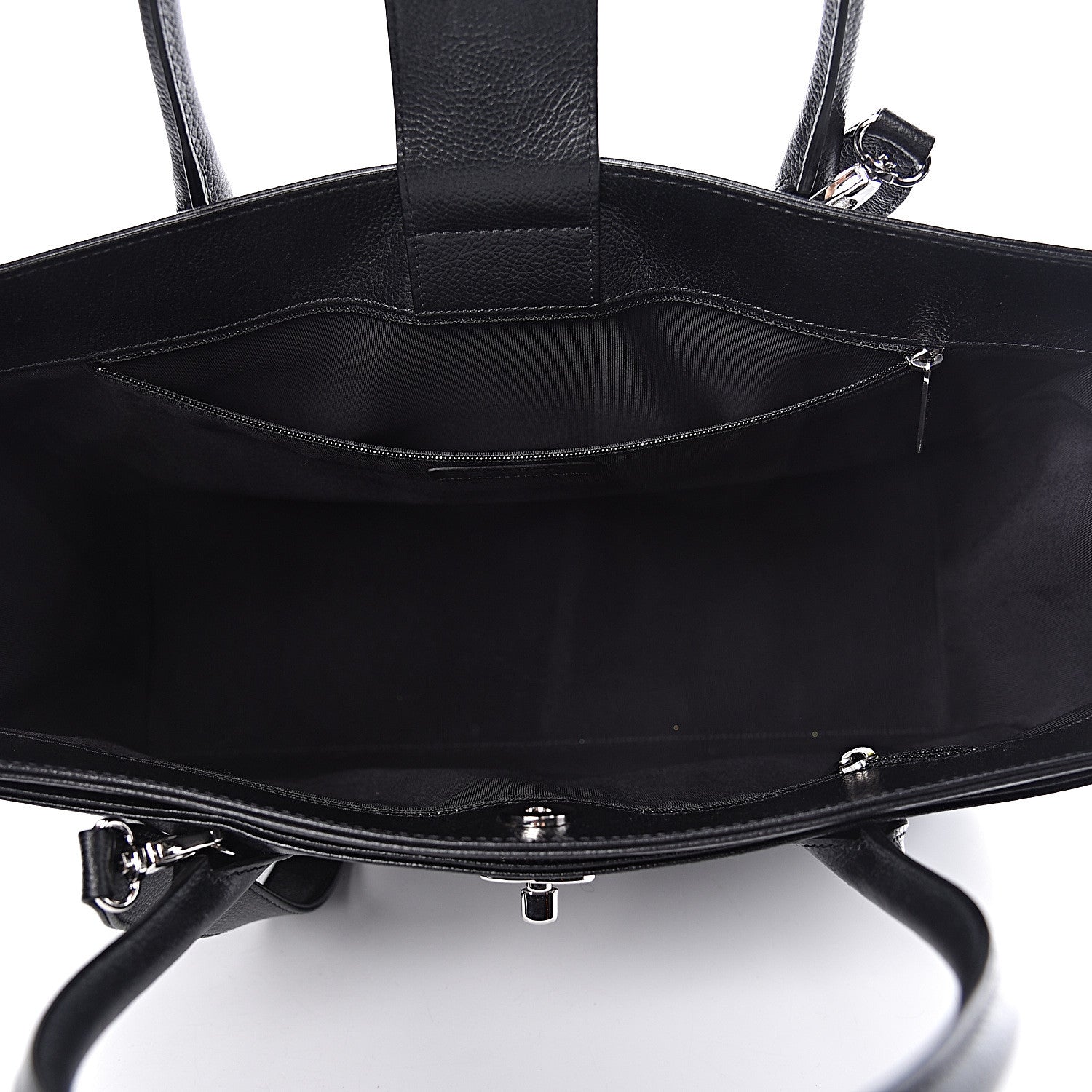 Chanel Calfskin Cerf Executive Shopper Tote Black 6 of 12
