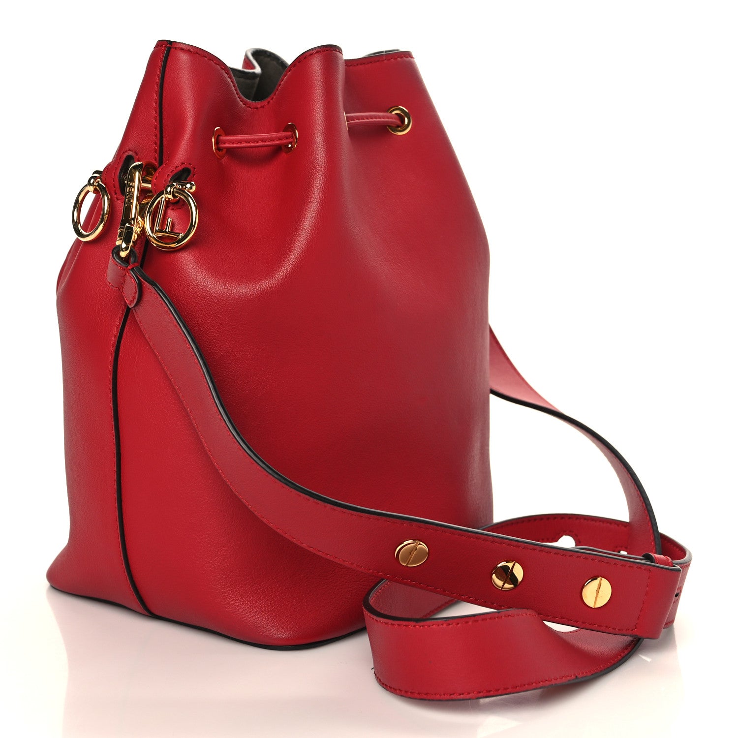 Fendi Vitello Grace Matte F is Fendi Grande Mon Tresor Bucket Bag Fragola 3 of 9