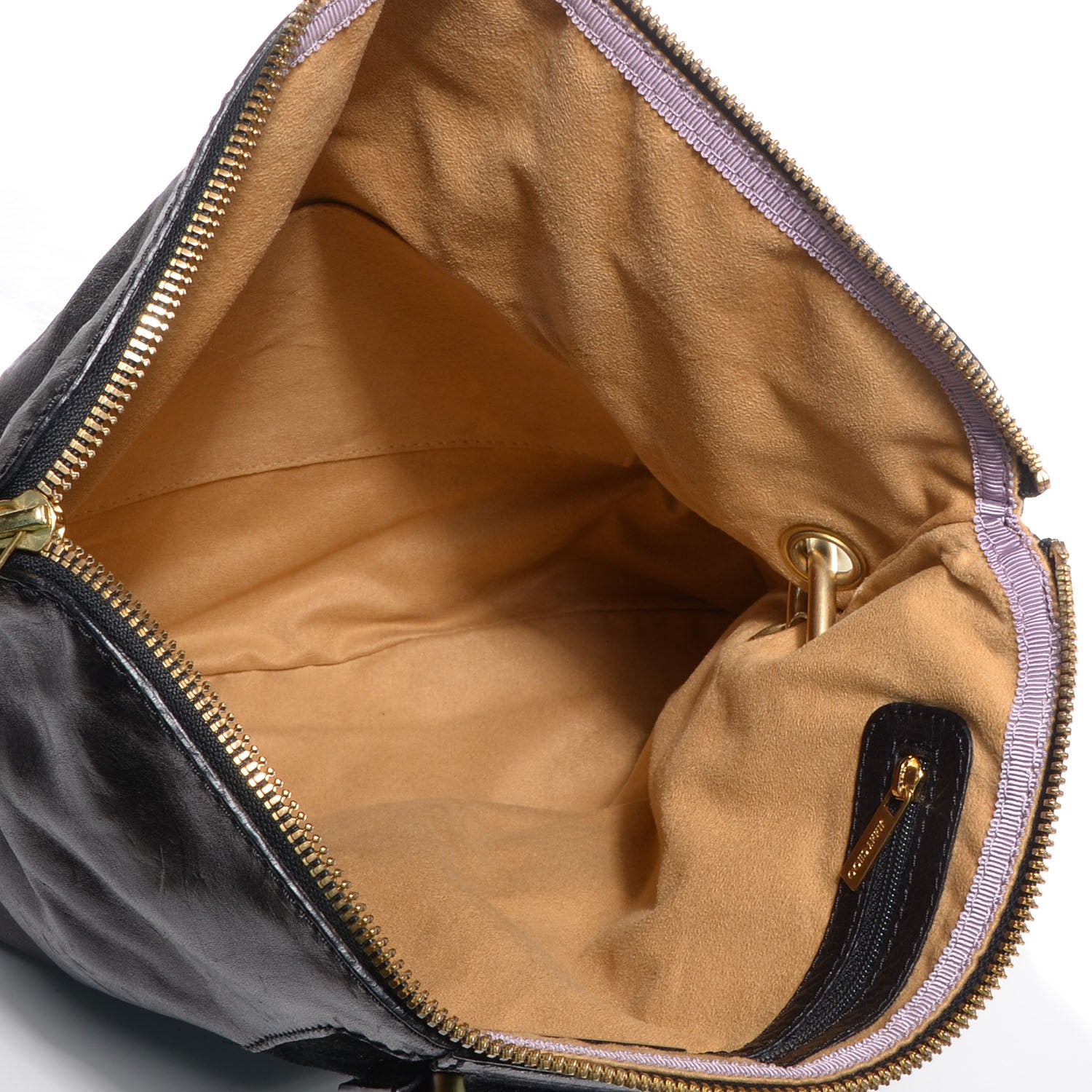 Jimmy Choo Calfskin Suede Marin Foldover Clutch Black 6 of 7