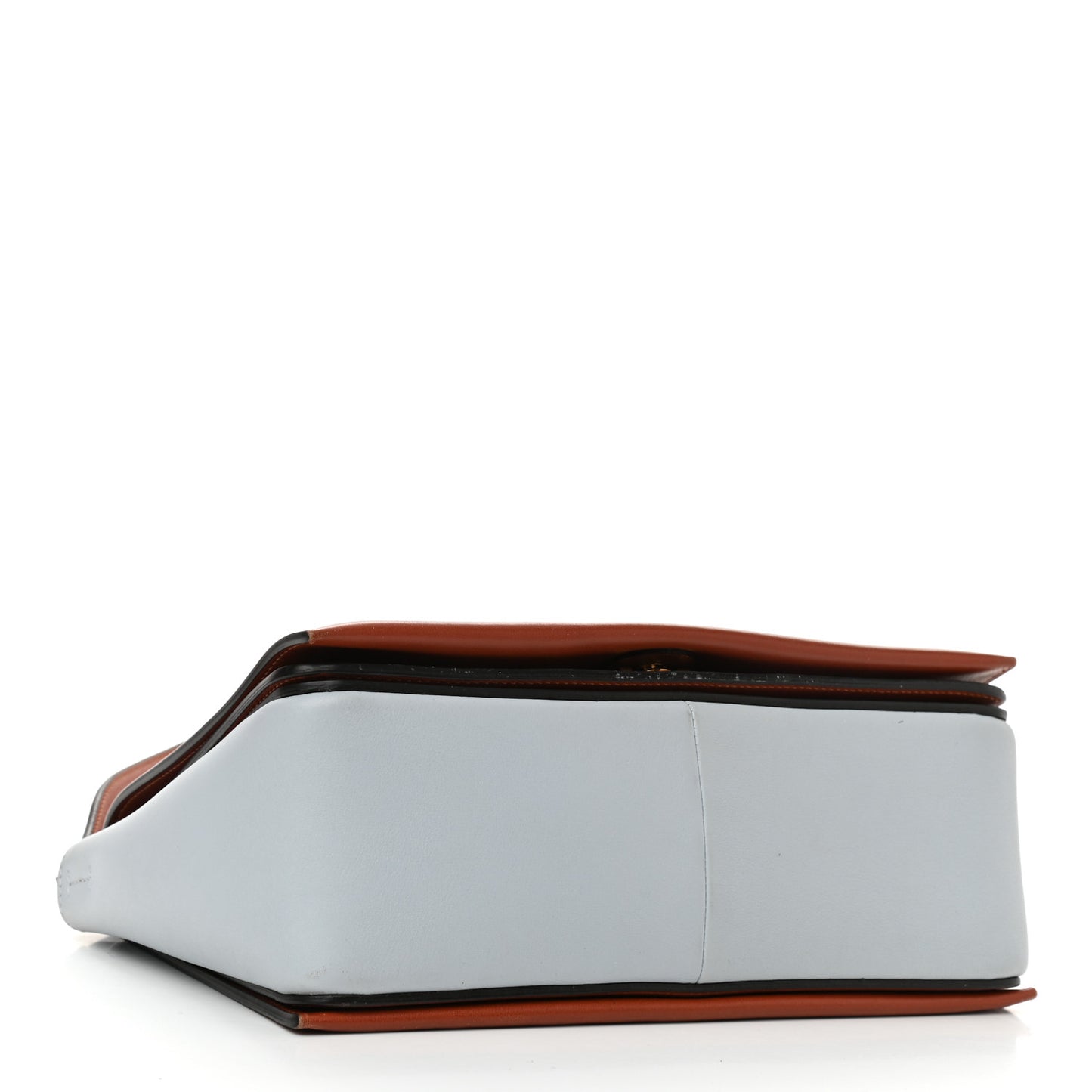 Shiny Smooth Calfskin Medium Frame Shoulder Bag Maple Frost
