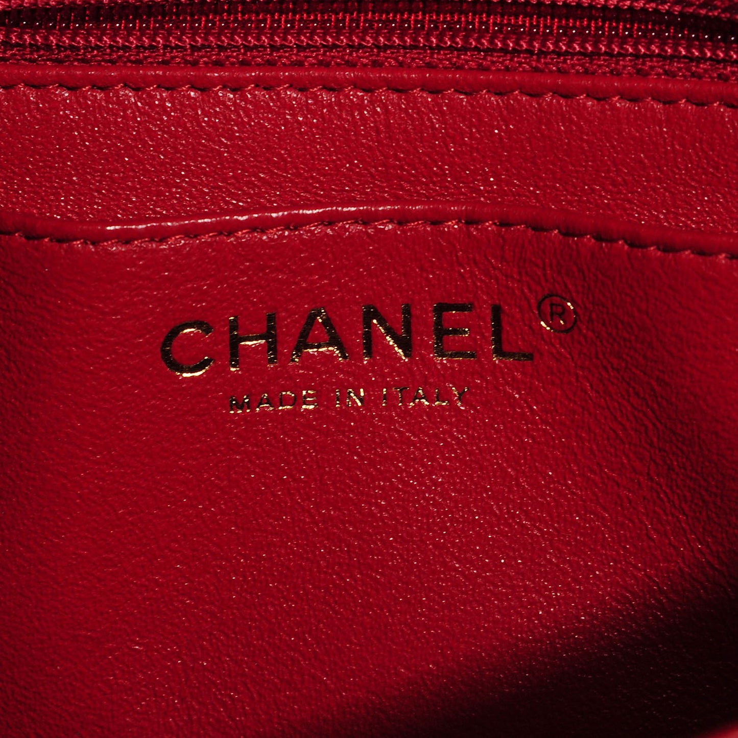 Lambskin Quilted Mini Rectangular Flap Red