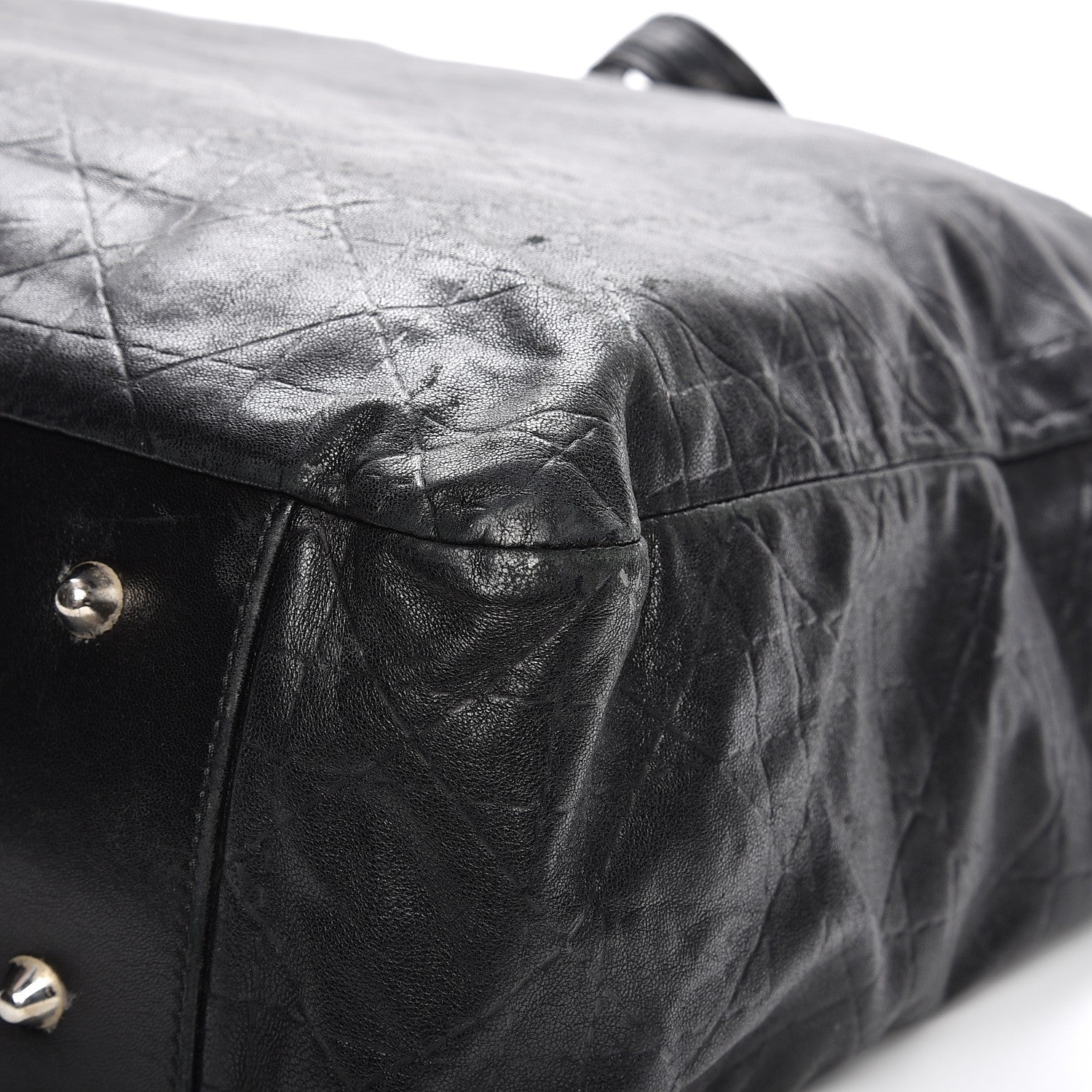 Christian Dior Lambskin Medium Dior Soft Tote Black 10 of 11
