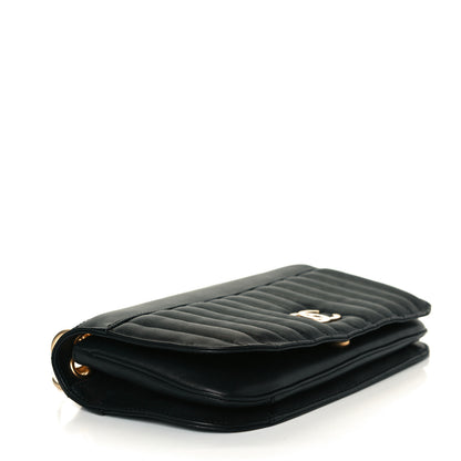 Chanel Calfskin Vertical Quilted Single Flap Black 4 of 8