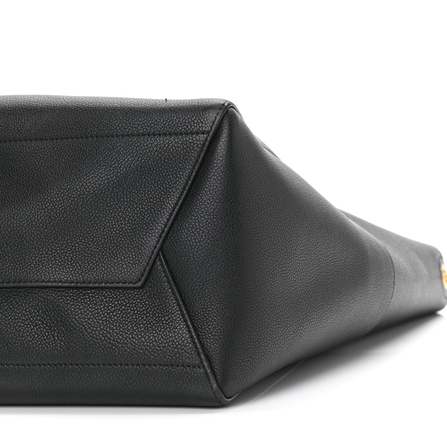 Celine Soft Grained Calfskin Sangle Bucket Bag Black 9 of 10