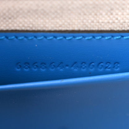 Gucci Boarded Dyana Lux Calfskin Web Mini Bamboo 1947 Top Handle Bag Blue 7 of 10