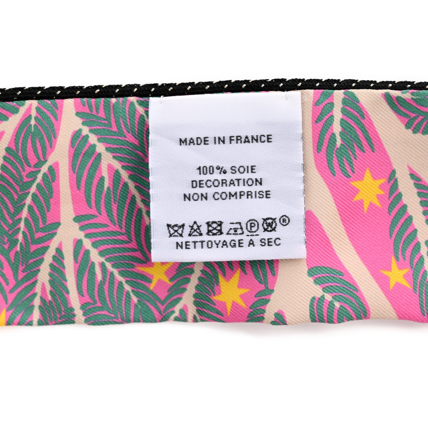 Hermes Silk Sous Le Charme D Orphee Baguette Twilly Rose Bleu Black 3 of 4