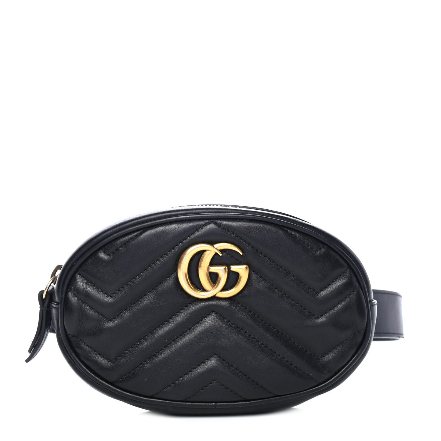 Calfskin Matelasse GG Marmont Belt Bag 85 34 Black
