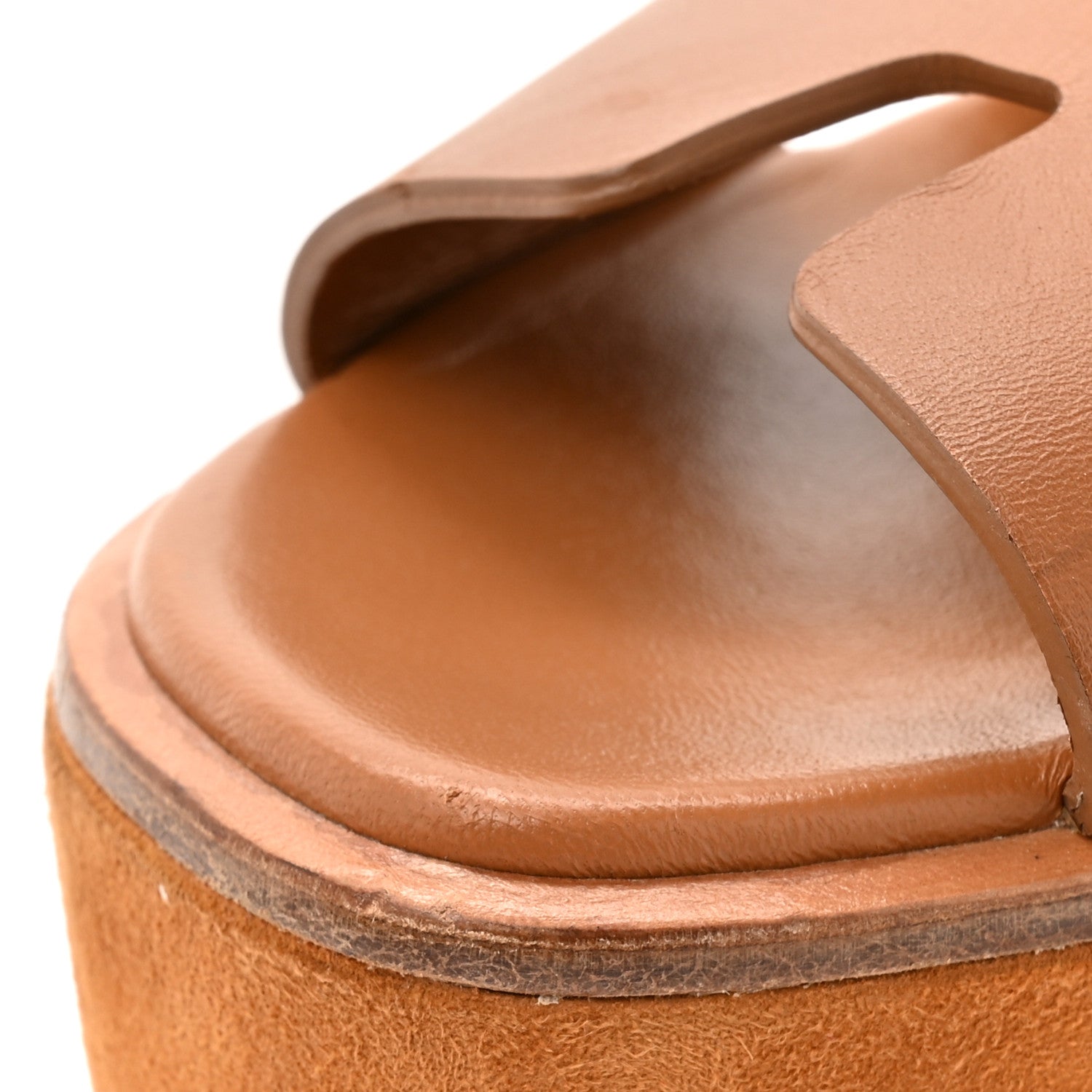 Hermes Calfskin Suede Goatskin Eze 30 Sandals 37 Marron Glaise 12 of 14