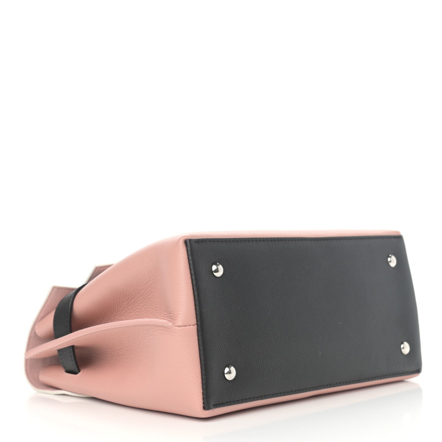 Soft Calfskin Lockme Ever Rose Ballet White Maito Black