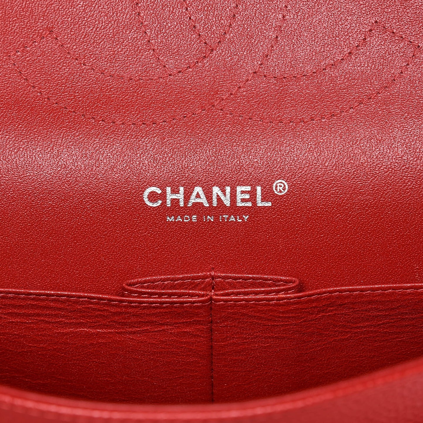 Caviar Quilted Jumbo Double Flap Red
