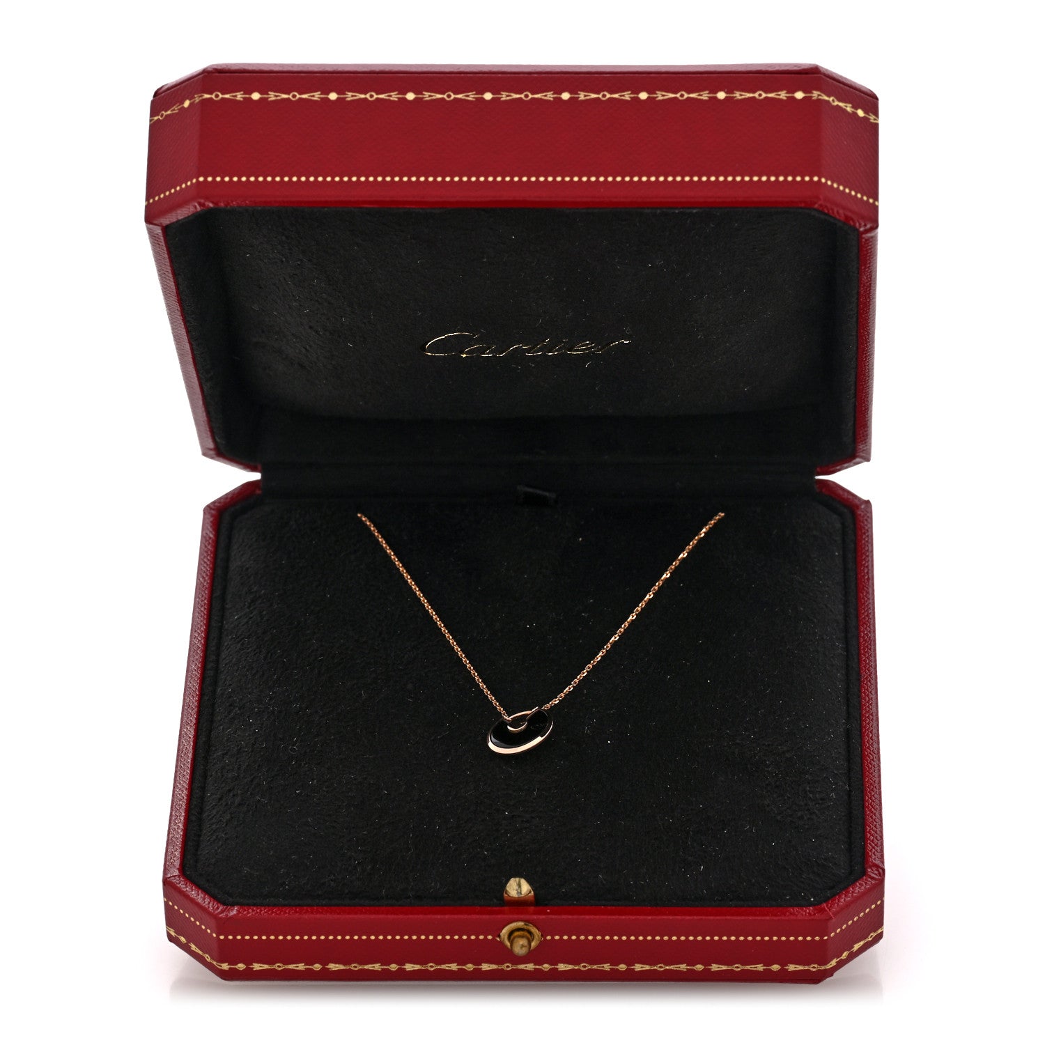 Cartier 18K Pink Gold Diamond Black Onyx XS Amulette de Cartier Pendant Necklace 5 of 5